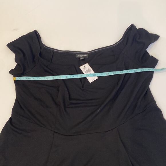 Lane Bryant Short Sleeve Blk Off Shoulder Peplum Pleat Top Stretch NWT Sz 18/20 - Picture 7 of 14